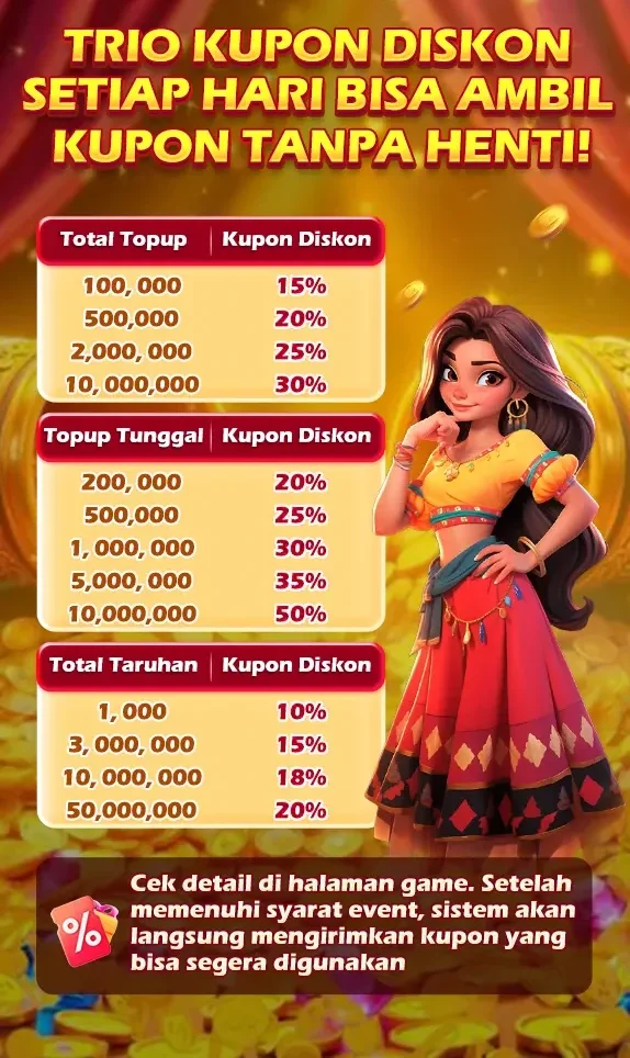 TRIO KUPON DISKON SETIAP HARI